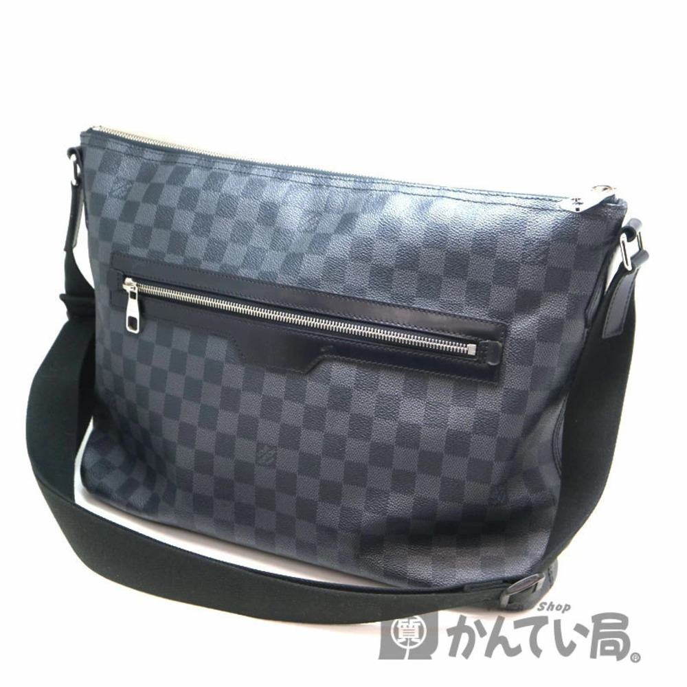 LOUIS VUITTON Mick Shoulder Bag Damier Graphite Black Canvas Black